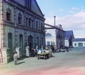 Lojas mecânicas para acabamento de peças fundidas na Kasli Iron Works, 1905-1915