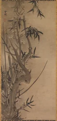 Bambu e ameixa, 1500s.