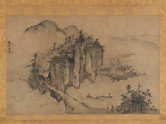 Paisagem com precipício rochoso, século XVI.