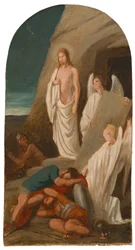 Desenho geral do retábulo da igreja de Sotkamo A ressurreição de Cristo
