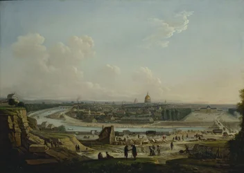 Vista geral de Paris, tirada da colina de Chaillot, 1818 (óleo sobre tela)
