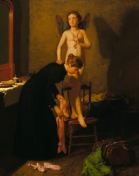 Vestir-se para o ensaio, ca. 1890.