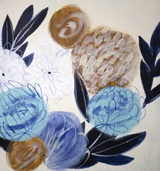 Flores azuis abstratas