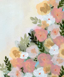 Suaves flores em tons pastel