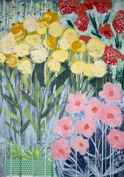 Vibrantes flores de jardim