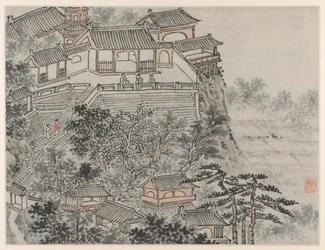 Doze Vistas de Tiger Hill, Suzhou: The Five Sages Terrace