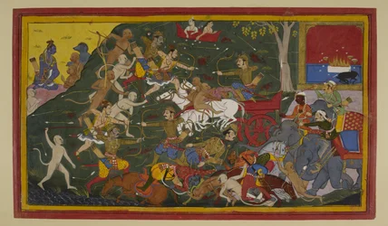 Lakṣmaṇa mata Indrajit; Rāma e os seus aliados esperam