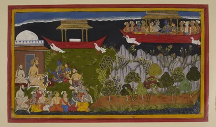 Rāma e Sītā chegam ao eremitério de Bharadvāja, pondo fim ao seu exílio de catorze anos
