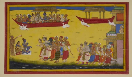 Vibhīṣaṇa junta-se ao regresso de Rāma a Ayodhyā no Puṣpaka