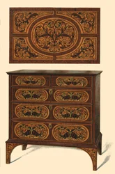 Cômoda incrustada com marchetaria, 1905