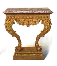 Mesa consolas dourada, 1906