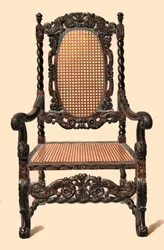 Cadeira de nogueira, 1905
