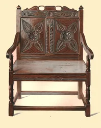 Cadeira dupla de carvalho galês, 1904