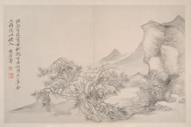Paisagens à maneira dos mestres Song e Yuan