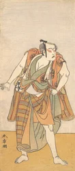 O primeiro Bando Mitsugoro como um homem desarmado, 1774 ou 1775.
