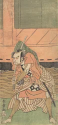 O Primeiro Nakamura Nakazo como Samurai, ca. 1770.