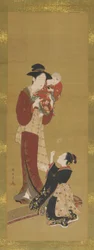 Mulher, um bebê e uma jovem, 1726-1868.