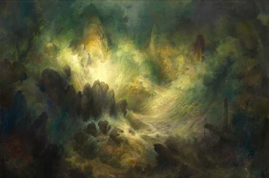 Tens tu, espírito, Executado para apontar a tempestade que eu te ordenei &39; Prospero [para Ariel], The Tempest (óleo em painel de madeira compensada)