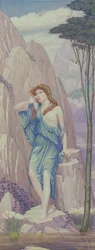 Ninfa por uma piscina