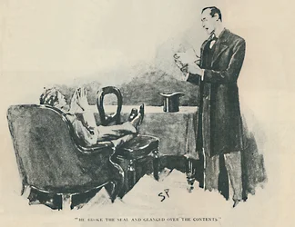 Ele quebrou o selo e olhou sobre o conteúdo, 1892