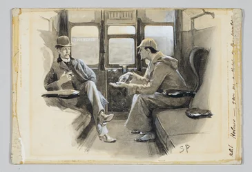 Ilustração para a história de Arthur Conan Doyle "s Sherlock Holmes" A aventura de Silver Blaze ", 1892