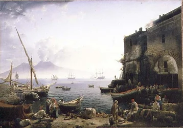 Vista de Nápoles, o Aterro de Santa Lúcia