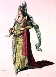 Roupa de Teatro, fac-símile de A. Guillaumot Fils (gravação a cores)