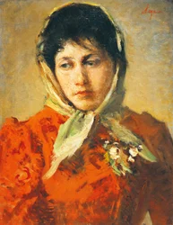 La scellerata (mulher vilã), de Silvestro Lega (1826-1895), óleo sobre tela, 50x38 cm