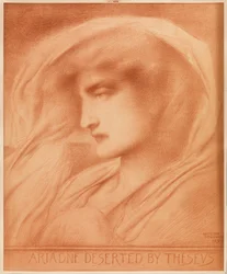 Ariadne Deserted by Theseus (reprodução fotográfica em sépia)