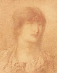Cabeça de uma jovem garota, 1890