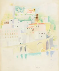 Atrani, Costa Amalfitana (pastel sobre papel)