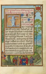 Rand mit der Verhaftung von Achior