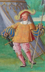 Jacques de Lalaing, c.1530-40 (têmpera, folha de ouro e tinta em pergaminho)