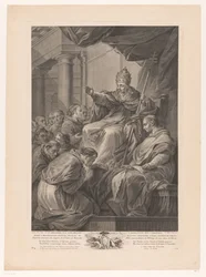 Papa Gregório rodeado de cardeais