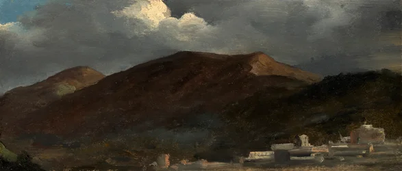 Clima de nuvem ao luar nas montanhas