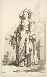 Mulher de Nápoles, da Coleção de várias figuras estrangeiras. Inventado por F. Bouc ..., século XVIII.