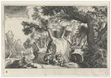 Boslandschap conheceu Hagar em Ismaël Paisagem zuid-europeia (título da série) Topografia de várias regiões (título da série)