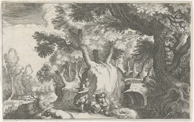 Boslandschap conheceu Hagar em Ismaël Paisagem zuid-europeia (título da série) Topografia de várias regiões (título da série)