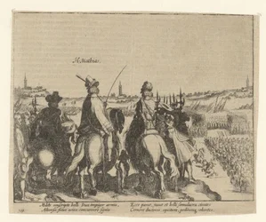 Matthias e o príncipe de Orange passam em revista o exército dos Estados, 1578