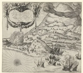 Vitória dos holandeses sobre os portugueses em Tidore (imagem à esquerda), 1605