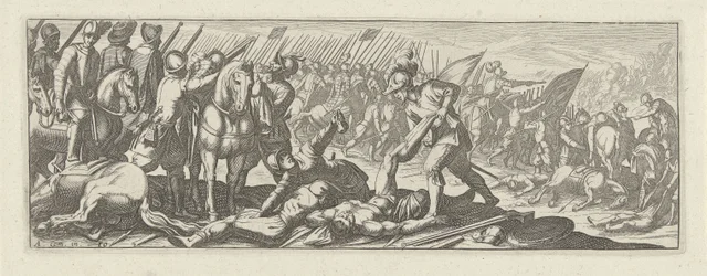 Soldados roubam cadáveres no campo de batalha
Cavalaria (título da série)
Faecvnda qvam sit acris ingeni viris dilecta Phaebo et gratys Florentia, sit indicant pvgnae, enthea vi pectoris quas Mercuri sculpsit cliens tempestiv (título da série)