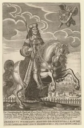 Frederic-Guillaume Ier de Brandebourg - (Frederic Guillaume) Retrato de Frederico Guilherme (1620-1688), Eleitor de Brandemburgo, Duque da Prússia - Grimm, Simão (ativo ca. 1680) - 1680 - Gravura em cobre - 29,4x18,9 - Coleção privada