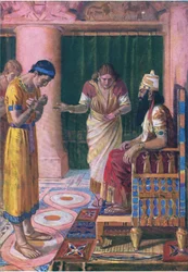 Daniel na corte dos Reis, do livro bíblico publicado por Thomas Nelson, c.1950