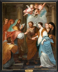 Igreja Paroquial (Parochiekerk Sint-Eligius). Simon De Pape. 3 Noivado da Virgem. Século XVII.