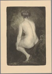 mulher nua sentada