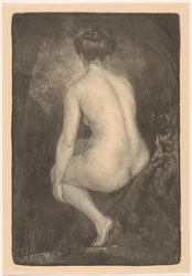 Mulher nua sentada