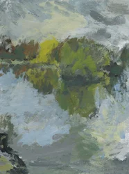 Lagoa no. 4, 2023 (acrílico sobre papel)