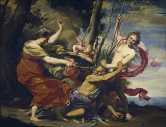 Pai Tempo Vencido pelo Amor, Esperança e Beleza - Vouet, Simon (1590-1649) - 1627 - Óleo sobre tela - 107x142 - Museo del Prado, Madrid