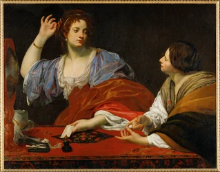 Martha repreende a sua vaidosa irmã Magdalen, c.1621 (pintura sobre tela)