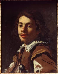 Retrato de Aubin Vouet (1595-1641), irmão do pintor - Pintura de Simon Vouet (1590-1649) cerca de 1620, Musee Reattu, Arles